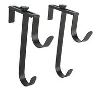 Yosoo Health Gear Ganci Appendiabiti Regolabili per Aste per Piscina, Confezione da 2 - Accessori per Piscina in Ferro e Metallo per Aste Telescopiche e Deposito Skimmer su Recinzioni e Pareti