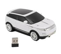 Yosoo Health Gear Mouse da Gioco Wireless a 2,4 GHz a Forma di Auto, 1600 DPI Ottico, Design 3D Sportivo, Ergonomico, Senza Fili con Ricevitore USB, Compatibile con PC e laptop. (WHITE)
