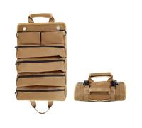 Yosoo Health Gear Organizer per Borsa Porta Attrezzi, Tessuto Oxford, Design Arrotolabile, Scomparti Modulari, per Cantieri (Cachi)