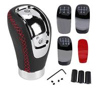 Yosoo Health Gear Pomello del Cambio Manuale Universale con 3 Tabelle del Cambio Sostituibili, Pomello Universale in Pelle ABS per Auto Testa del Bastone Leva del Cambio Pallamano Adatta Alla