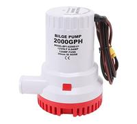 Yosoo Health Gear Pompa di Bilge, 12 V 24 V 2000 GPH Pompa di Scarico DC Sommergibile per Marino in Barca, Drenaggio di Liquami della Piscina per Stagno (12V)