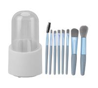 Yosoo Health Gear Porta del Pennello per Trucco 360 ° Ruota con Coperchio, 7 Scomparti Organizzatore 5 Slot, Organizzatori di Trucco Trasparente per il Piano di Accordi del Bagno di vanità (WHITE)