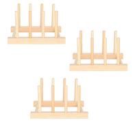 Yosoo Health Gear Portapiatti in Legno, Portapiatti per la Cena, 3 Set di Utensili da Cucina di Natale Scolapiatti Scolapiatti Mensola in Legno Decorazione Domestica