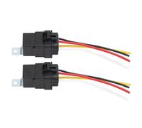 Yosoo Health Gear Relè Automobilistici, Kit relè Automobilistico 2 Pcs 12v 40A con Fili 12awg, SPST a 4 Pin per Moto per Barca per Camion per Auto