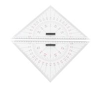 Yosoo Health Gear Righello Triangolare per Disegno Grafico Trasparente, per la Navigazione, Precisa Isoscele Acrilica, Strumento di Posizionamento Marino per la Tracciatura della Rotta della