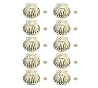 Yosoo Health Gear Rivet a Conchiglia Dorata, Rivetti in Pelle Posteriore da 33 Mm a Vite da 33 Mm, Rivetti di Imbarcazione in Lega da 4,5 Mm per Borse Cinghie Scarpe per la Lavorazione del Pelle