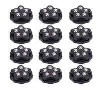 Yosoo Health Gear Ruote Girevoli Autoadesive da 12 Pezzi, Rotelle per Mobili per Carichi Pesanti con Sfera in ABS e Acciaio Inossidabile, Rotazione di 360 Gradi, Pastiglie dei Freni, per Fioriere,