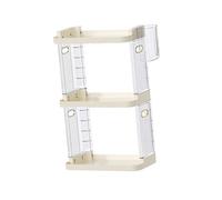 Yosoo Health Gear Scaffale Organizer per Profumi per Trucco, Scaffale per Cosmetici in Plastica, Installazione Semplice Design Compatto Salvaspazio, per Bagno da Appoggio vanità Comodino (3 strati)