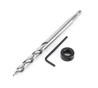Yosoo Health Gear Set di Punte per Trapano a Labbro e Sperone, Punta per Trapano a Gradini Elicoidali 3/8 di Pollice con Gambo Esagonale e Collare di Arresto di profondità Regolabile HSS4241,