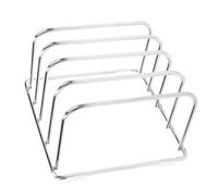 Yosoo Health Gear Supporto per Tagliere in Acciaio Inossidabile a 4 Scomparti, Ultra Sottile, Largo 4,3 Pollici, per Riporre il Piano di Lavoro della con Piedini in Gomma A