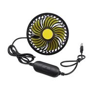 Yosoo Health Gear Ventola per Auto Alimentata Tramite USB Ventola di Raffreddamento per Auto Ruotabile in ABS 3500 Giri/min 18 Piedi S Testa a 360 Gradi Cavo da 39,4 Pollici per Poggiatesta