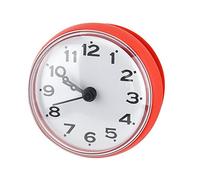 Yosoo Impermeabile Doccia Orologio con Ventosa Rotondo Arabo Quadrante Digitale per Bagno Doccia Orologio Bagno Cucina Accessori Orologio Da Parete (Rosso)
