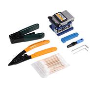 Yosoo Kit FTTH, Precisione taglio liscio, Impugnatura ergonomica comoda, Completo per installazione rete, Strumenti fibra ottica, FC 6S CFS 3, Manutenzione fibra broadband ottica