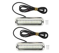 Yosoo Luci a LED Marine, Luci a Led Marine 42LEDS Luce Subacquea a LED per Barche 10-30V DC Sostituzione della Luce del Tappo di Scarico per Barche di Yacht(Luce bianca)