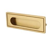 Yosoo Manico a Traino del Cassetto in Ottone, 105x38x12mm, Squisita Fattura, Sensazione di Mano Comoda, Resistente all'usura, per Porta Scorrevole, Mobile, Mobile TV, Maniglia con Vite in Ottone