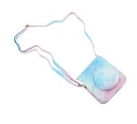 Yosoo Mini Borsa per Fotocamera Istantanea, Custodia Protettiva in PU con Tracolla Regolabile, Perfetta per Mini 12, Accesso Rapido per la Fotografia in Movimento (Colore blu rosa)