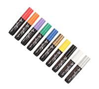 Yosoo Penne Acriliche a 10 Colori, Pennarelli con Punta in Feltro Jumbo da 15 Mm per Graffiti Art, Pennarelli a Vernice Acrilica Ad Asciugatura Rapida per Progetti in Legno e Vetro