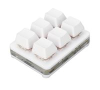 Yosoo Piccola Tastiera da Gioco Meccanica, RGB, Sostituibile a Caldo, Compatta, Portatile per Ufficio Giochi, con Funzione di Memoria, Luci RGB, Connessione di Tipo C, Cavo USB (WHITE)
