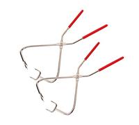 Yosoo Pinze per Immersione in Ceramica, Strumenti per Smaltatura con Manico Rosso in Acciaio Inossidabile per Progetti di Artigianato in Ceramica e Arte con l'argilla