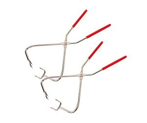 Yosoo Pinze per Immersione in Ceramica, Strumenti per Smaltatura con Manico Rosso in Acciaio Inossidabile per Progetti di Artigianato in Ceramica e Arte con l'argilla