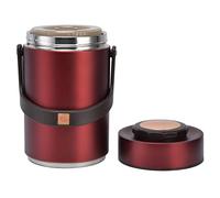 Yosoo Portapranzo Coibentato da 2,3 Litri, Acciaio Inossidabile 304, a Prova di Perdite con 3 Scomparti, Perfetto per Lavoro, Viaggi e Picnic (rosso)