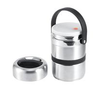 Yosoo Portapranzo Termico Isolato in Acciaio Inossidabile a 3 Livelli, Contenitore per Alimenti Multistrato Portatile, 1,8 Litri per Scuola e Ufficio