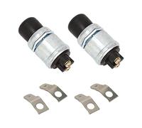 Yosoo Pulsante del Corno di Automobile Interruttore del Tappo Dado a Corno 12V 17318 G1 Pulsante di Controllo del Metallico Sostitutivo per EZGO 1993-2022 con Guarnizione 2 PCS