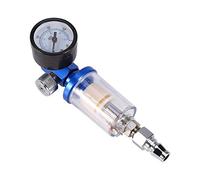 Yosoo Regolatore Pressione Aria 1/4" con Filtro Acqua, 140PSI/10Bar per Pistola a Spruzzo e Compressore (Manometro Incluso)