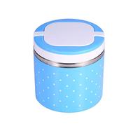 Yosoo, scatola portapranzo da picnic, termica, in acciaio inox, perfetta tenuta, con maniglia per il trasporto, Blau, 630 ml