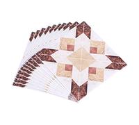 Yosoo Set di 10 piastrelle autoadesive quadrate autoadesive in PVC, diagonale per pavimenti, adesivi da parete, vintage, 3D, decorazione per la casa, cucina, 12 cm x 12 cm (#01)
