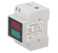 Yosoo Tensione Digitale Ampere Meter, LED Digital Tube Din Rail Amperometro Voltmetro Ad Alta Precisione, AC80-300V AC0-99.9A, Display Simultaneo Facile Funzionamento, Ampiamente Utilizzato, Adatto