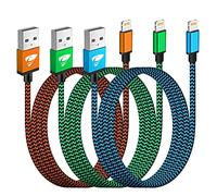 Yosou Cavo iPhone [2 Metri 3Pezzi] Cavo Lightning Usb Certificato MFi Cavetto iPhone Filo Caricatore Carica Rapida Caricabatterie Nylon per iPhone 14 13 Pro Max 12 11 XR XS X 8 7 6s 6 Plus SE iPad