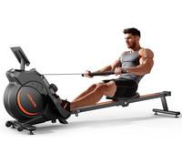 YOSUDA Timone magnetico/ad acqua, capacità di peso 158 kg - vogatore per uso domestico con Bluetooth, supporto app, supporto tablet e comodo cuscino