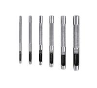 Yosugar 6 Pezzi Forata Strumenti per la Pelle, Set da Punzoni per Cuoio, 2.5mm to 5mm Rotondo Punzone Cavo in Acciaio,Buchi Cintura Punzone per Cuoio Punzoni Forati (6 pezzi da 2,5-5 mm)