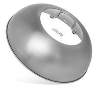 YOSUKATA Coperchio Wok 32,5 cm - Coperchio Universale Acciaio Inox con Vetro Temperato e Fori per Vapore per Wok 36 cm - Lavastoviglie - Dome per Fusione Formaggio e Griglia - Cloche per Hamburger