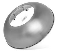 YOSUKATA Coperchio Wok 34,5 cm - Coperchio Universale Acciaio Inox con Vetro Temperato e Fori per Vapore per Wok 36 cm - Lavastoviglie - Dome per Fusione Formaggio e Griglia - Cloche per Hamburger