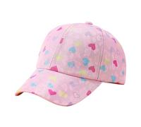 YOSUWOAI Berretto da baseball per bambini rosa motivo cuore carino berretto 6-12 anni morbido confortevole protezione solare stile casual adatto per tutti i giorni all'aperto delicato sulla pelle