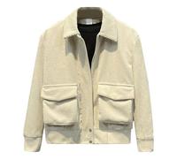 YOSUWOAI Giacca in velluto a coste da uomo, per autunno e inverno, per il tempo libero, con tasche, bottone, a maniche lunghe, con chiusura lampo, tinta unita, per l'autunno, per attività all'aria