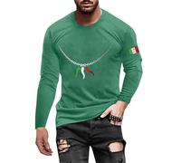 YOSUWOAI Maglietta a maniche lunghe da uomo in cotone, comoda e morbida, a maniche lunghe, per ciclismo, jogging, allenamento, corsa, sport, palestra, allenamento, corsa, corsa, maglietta morbida, Q