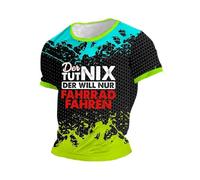 YOSUWOAI Maglietta da corsa da uomo a maniche corte, traspirante, maglietta estiva da ciclismo, con scollo rotondo, leggera, ad asciugatura rapida, per mountain bike, slim fitness, Q verde scuro, XXL