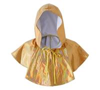YOSUWOAI Mantello medievale da uomo Steampunk vichingo, corto, vintage, a maniche corte, Medieval Hooded Cloak per Halloween, stile retrò, con cappuccio, per cosplay, pirata vichingo, O giallo, Taglia