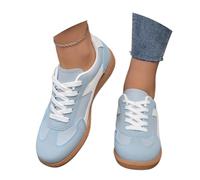 YOSUWOAI Scarpe da ginnastica da donna, comode, piatte, sportive, antiscivolo, leggere, per il tempo libero, per la vita quotidiana e le passeggiate in città, Azzurro, 42 EU