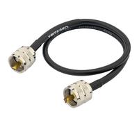 YOTENKO Cavo coassiale PL259 da 38,1 cm/0,4 m, cavo coassiale RG58, UHF maschio a maschio, cavo coassiale da 50 Ohm, a bassa perdita, per radio HF, VHF, CB, radio Ham, misuratore SWR, carico fittizio,