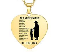 YOTHIWAD Collana con ciondolo a forma di nipote e nipote con testo ispiratore a mia nipote, idea regalo per la nipote, di nonna, nonno, Acciaio inossidabile