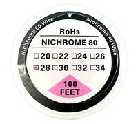 Yothre Filo di resistenza da 30m, in nicromo 80, su bobina, con diametro da 28G AWG (da 0,81 mm a 0,15 mm)