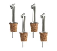 Yotlein 4 Beccucci in Sughero con Coperchio, Beccucci Riutilizzabili, Tappi Sughero per Vino, per la Pulizia, Tappo Bottiglia per Liquori, Vino, Olio, Aceto