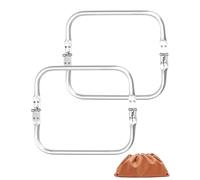 Yotlein Chiusura per Borsa a Forma di U 2 Pezzi 9.5 x 25 x 2cm, Maniglia Interna in Alluminio Baci Cornice Borsa, Manici Per Borse Uncinetto per Borse Cornice Borsetta Manico Interno Tubolare Forma