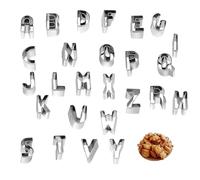 Yotlein Formine per Biscotti, 26 Pezzi Acciaio Inossidabile Alfabeto Formine, set di Stampi da Forno, Stencil per Biscotti in Acciaio Inox, per Biscotti Fai da te, Torte, Frutta