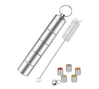 Yotlein Set di spezie da viaggio e da picnic, Set di spezie da viaggio 5 in 1 Mini Spargere spezie da campeggio, per Picnic all'aperto, Barbecue, Viaggi Barattoli per Spezie Spargispezie
