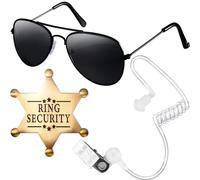 YOTNUS Ring Wedding Bearer Gifts Ring Wedding Security Sun Glasses Ring Wedding Security Badge and EarPiece Cosplay for Ring Wedding Bearer